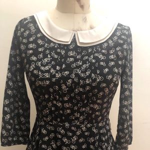 Adorable Retro Bicycle Design Dress Vintage style